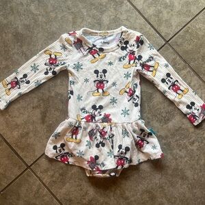 Posh Peanut Mickey Mouse Dress - White and Red